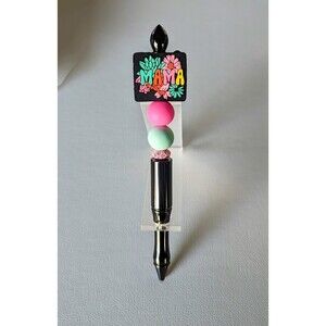 Beaded Pen: Mama (Pink)